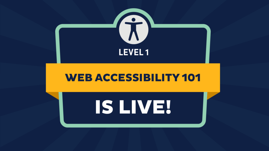 web accessibility 101 course card